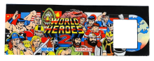 SNK WORLD HEROES 2 Arcade Game Overhead Marquee PLEXIGLASS Header 