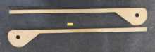 STERN Pinball Game Gold Powder Coated Tear Drop Button-Guard Side Rail Set #6962