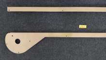 STERN Pinball Game Gold Powder Coated Tear Drop Button-Guard Side Rail Set #6962