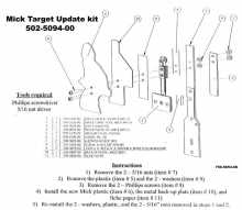 STERN ROLLING STONES Pinball Machine MICK TARGET UPDATE KIT #502-5094-00 (7128)  