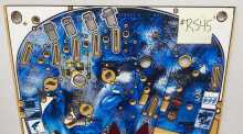 STERN THE ROLLING STONES Pinball Machine Production Reject Playfield (RS45)