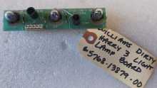 WILLIAMS DIRTY HARRY Pinball Machine 3-LIGHT LAMP Board #5768-13879-00 (4307)