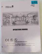 WILLIAMS MONSTER BASH Pinball OPERATIONS MANUAL #6211  