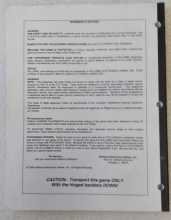 WILLIAMS MONSTER BASH Pinball OPERATIONS MANUAL #6213 