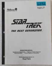 WILLIAMS STAR TREK THE NEXT GENERATION Pinball OPERATIONS MANUAL #6232  