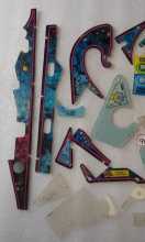 WILLIAMS STAR TREK TNG Pinball Machine INCOMPLETE PLASTIC Set #9684 