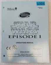 WILLIAMS STAR WARS EPISODE 1 Pinball OPERATIONS MANUAL #6225 