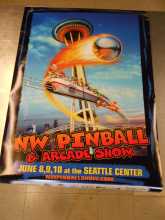 2012 Northwest Pinball & Arcade Show Advertising Promotional Poster 36 x 24 NOS minor defects #58  