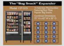 Automated Products API AP Model 123 Snackshop Glass Front Vending Machine for sale 