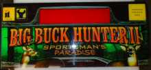 BIG BUCK HUNTER SPORTSMAN'S PARADISE Arcade Machine Game Overhead Header PLEXIGLASS for sale #W69 