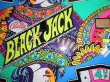 BLACK JACK Pinball Machine Game Backglass Backbox Artwork