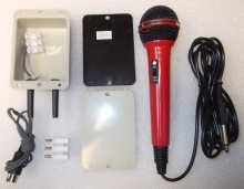 FICO UDM-326 UNI-DIRECTIONAL MICROPHONE, 1/4 in MIC CABLE w 3.5 MONO ADAPTER 