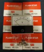 FlashStar Panel Voltage V Meter SD-670 60x70mm DC 50V DC50V Class 2.0 SD - LOT OF 6  