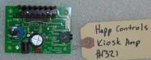 HAPP CONTROLS PCB Printed Circuit KIOSK AMP Board #1321