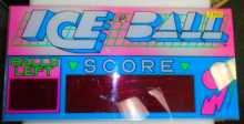 ICE BALL Arcade Machine Game Overhead Header SCORE Plexiglass for sale #IB43 