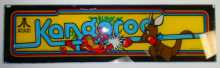 KANGAROO Arcade Machine Game Overhead Header GLASS for sale #B67 by ATARI 
