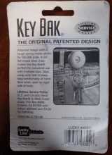 KEY-BAK Original Retractable Key Holder #43301 with a Chrome Front, Steel Belt Clip, Split Ring for sale  