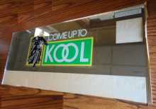 KOOL Genuine Cigarette Vending Machine Marquee Header MIRRORED GLASS for sale 