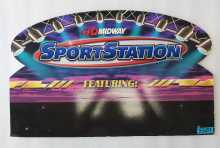 MIDWAY SPORT STATION Arcade Machine Game Overhead Header CARDBOARD #5507 for sale