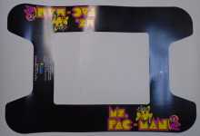 MS. PACMAN Video Arcade Game Machine Cocktail Table Overlay