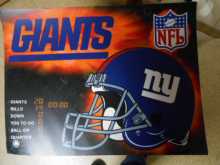 NFL GIANTS Pinball Machine Game Translite Backbox Artwork