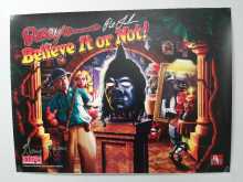 RIPLEY'S BELIEVE IT OR NOT Pinball Machine Game Translite Backbox Artwork Signed by Gary Stern & Pat Lawlor