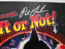 RIPLEY'S BELIEVE IT OR NOT Pinball Machine Game Translite Backbox Artwork Signed by Gary Stern & Pat Lawlor