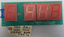 SKEE TOSS Arcade Game DISPLAY Board - #813-43 