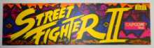 STREET FIGHTER II Arcade Machine Game Overhead Header GLASS for sale #B83 by CAPCOM  