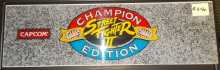 STREET FIGHTER II CHAMPION EDITION Arcade Machine Game Overhead Header for sale by CAPCOM 