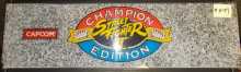 STREET FIGHTER II CHAMPION EDITION Arcade Machine Game Overhead Header for sale by CAPCOM  