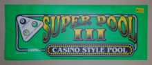 SUPER POOL III Arcade Machine Game FLEXIBLE Header #330 by DATA EAST for sale 