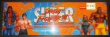 SUPER STREET FIGHTER II THE NEW CHALLENGERS Arcade Machine Game Overhead Header for sale by CAPCOM 