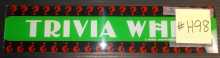 TRIVIA WHIZ Arcade Machine Game Overhead Marquee Header for sale #H98 by MERIT  