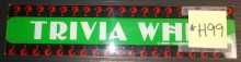 TRIVIA WHIZ Arcade Machine Game Overhead Marquee Header for sale #H99 by MERIT  