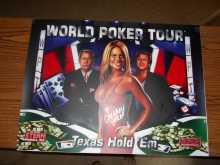 World Poker Tour Pinball Machine Game Translite Backbox Artwork Stern NOS signed by Courtney Friel #37 